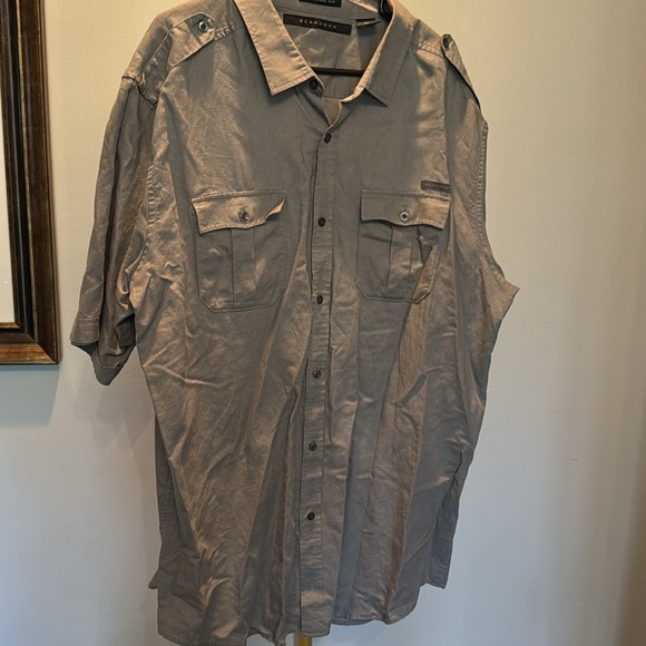 Sean John Gray Men's shirt sleeve button down 3XL - Picture 4 of 12